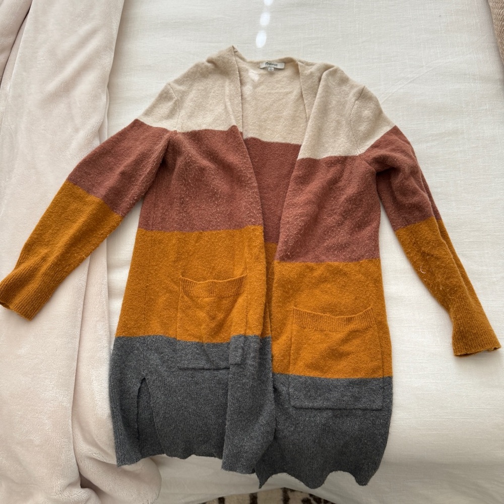 Madewell Striped Wool Blend Cardigan